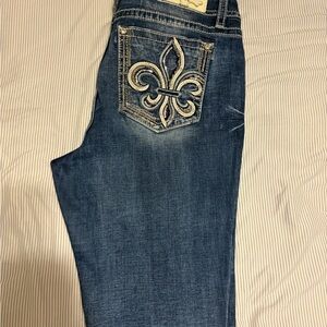 Miss me Stylish Blue Jeans with Embroidered Pocket